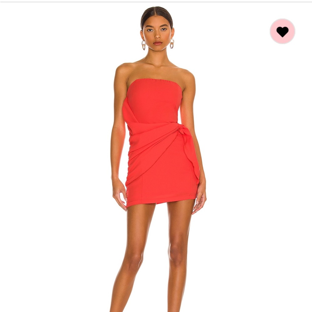 Andria Strapless Mini Dress in Red